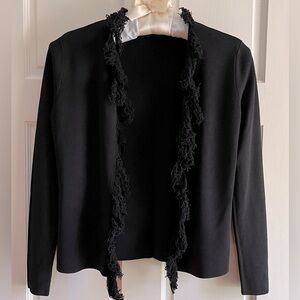 CYRUS Women's S Black Fancy Cardigan fringe detail Pre-owned excellent condition